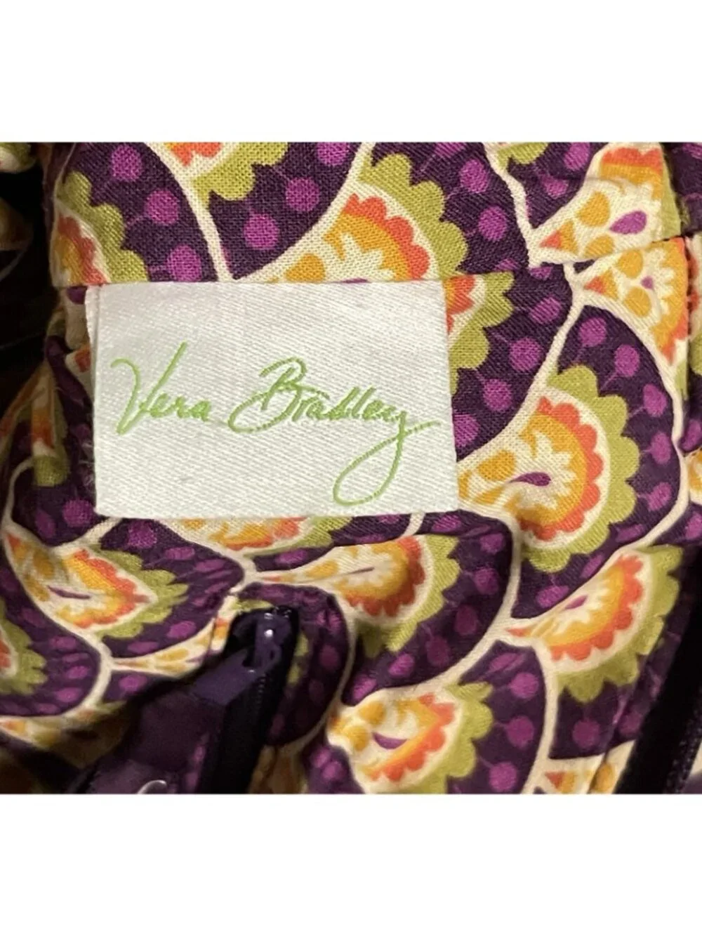 Vera Bradley Plum Crazy Mailbag Messenger Crossbody Retired Quilted Bag Florals